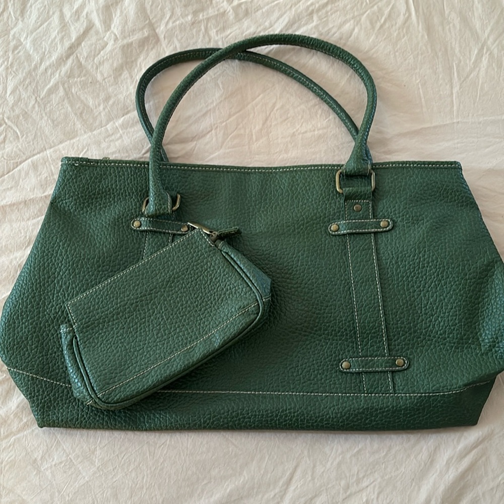Estee Lauder Olive Green Tote Bag Wallet Shoulder Bag